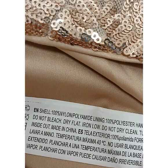 FOREVER 21 Gold Sequins Mini Dress Sz M Cocktail Party New Year Holiday Glam New - Picture 16 of 17